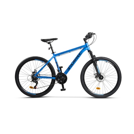 Bicicleta Mountain Bike CARPAT Spartan 2.6 C2684C, Shimano Tourney cu protectie la lovituri, 21 viteze, Roti 26 Inch, Frane pe Disc, Albastru/Negru
