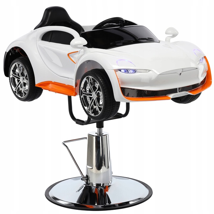 Scaun de frizerie 5219-A-WHITE masina pentru copii, 30kg