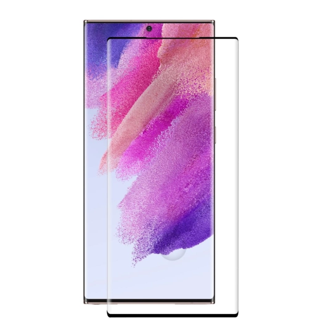 Folie sticla 3D Full Glue 9H, compatibila cu Samsung Galaxy S22 Ultra, Negru