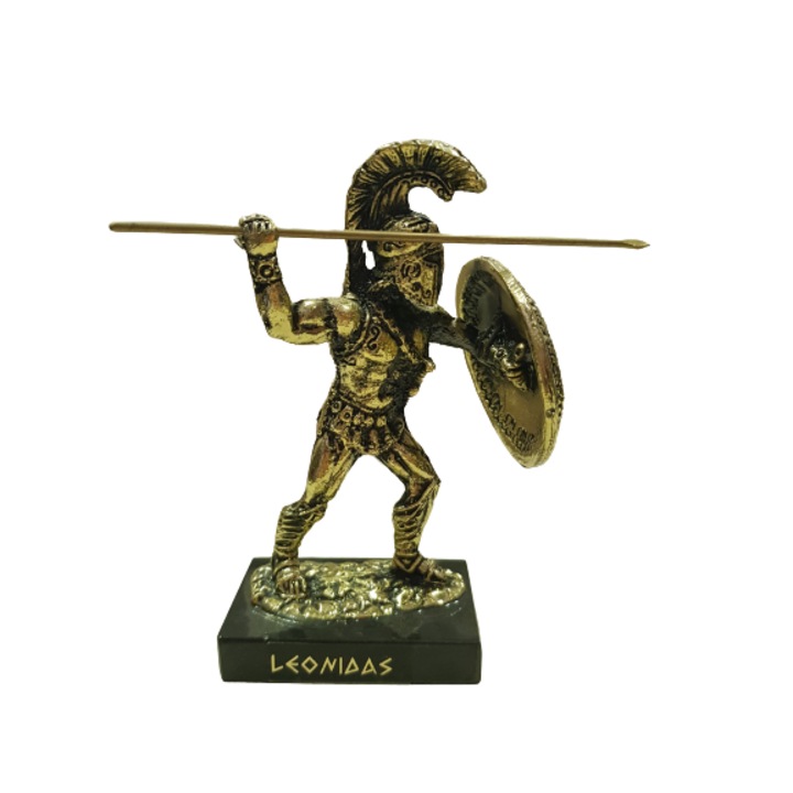 Статуетка Ahelos, Леонидас, Метална, Златист, 12.5 см