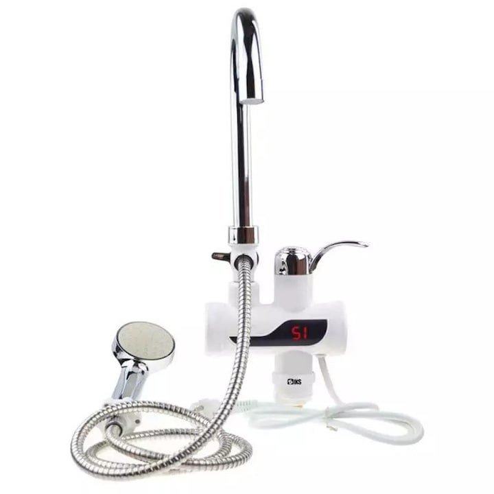 Robinet Electric SIKS cu Para Dus Pentru Apa Calda Instant, Montare pe Chiuveta, Incalzire Rapida, pentru Baie, Bucatarie, Temperatura Maxima 60 C
