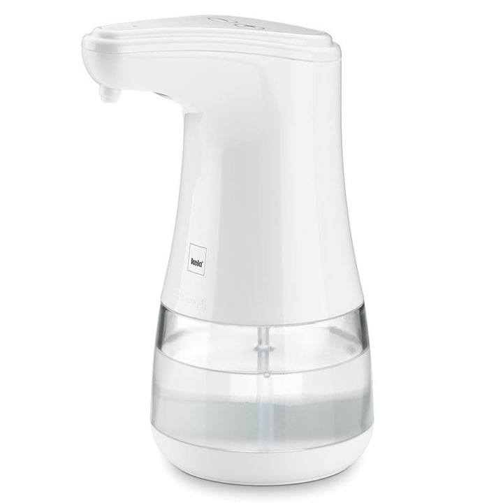 Dozator dezinfectant fara contact Kela, 0,36 l, dia. 9 x 19 cm, alb