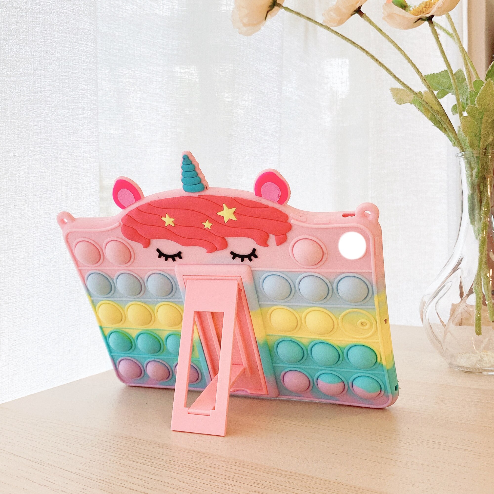 Husa tableta, Silicon, Compatibila cu Samsung Galaxy Tab A7 Lite, Multicolor