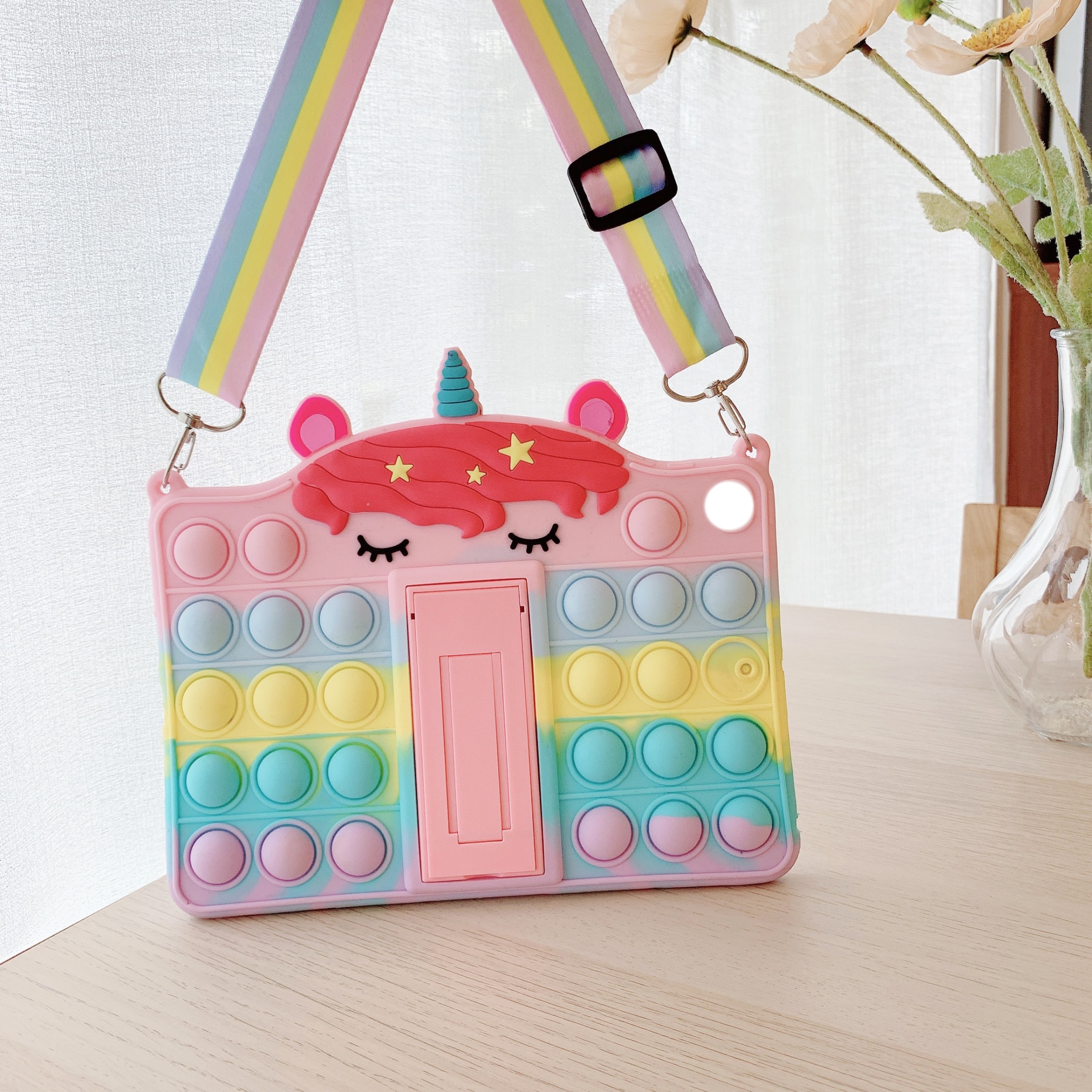 Husa tableta, Silicon, Compatibila cu Samsung Galaxy Tab A7 Lite, Multicolor