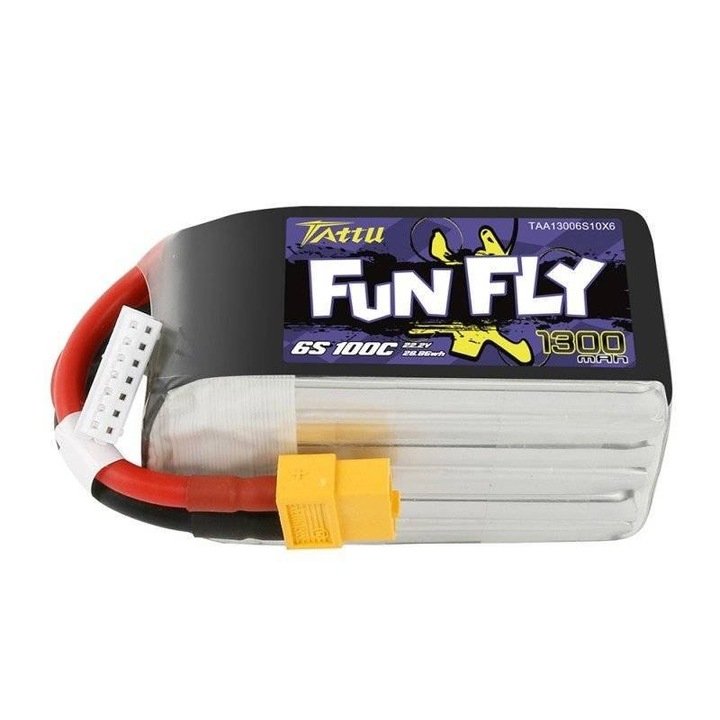 Acumulator Tattu Funfly 1300mAh, 22.2V, 100C, 6S1P, XT60