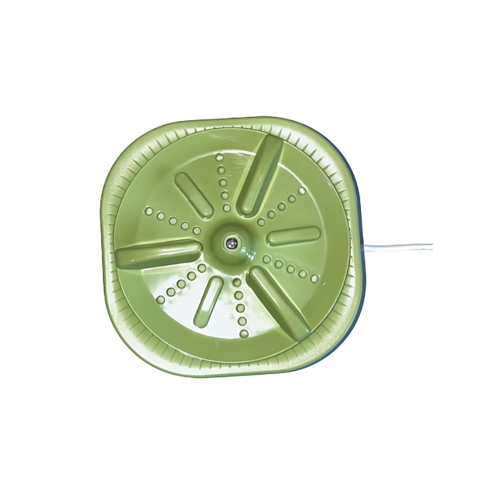 Masina de spalat portabila, cu vibratie ultrasonica si BlueLight pentru rufe si vesela, alimentare USB, culoare Verde