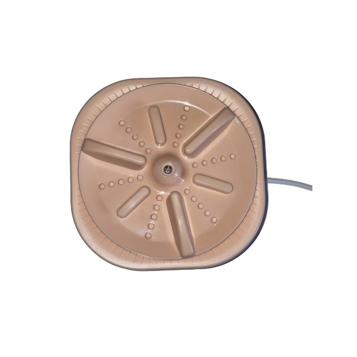 Masina de spalat portabila, cu vibratie ultrasonica si BlueLight pentru rufe si vesela, alimentare USB, culoare Roz