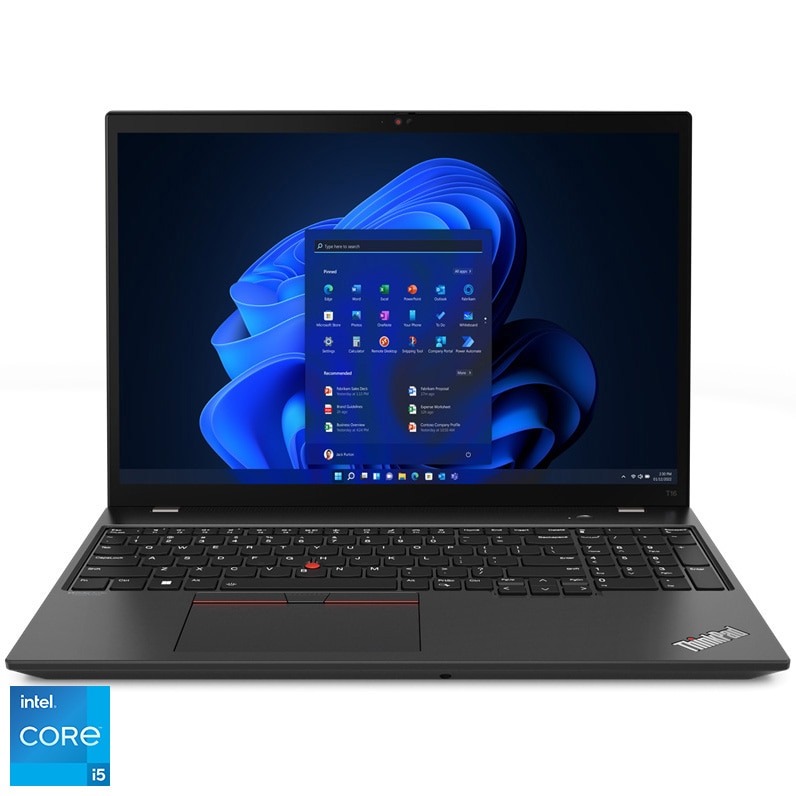Laptop Lenovo 16'' ThinkPad T16 Gen 1, WUXGA IPS, cu procesor