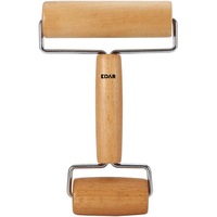 Sucitor EDAR Pentru Intins Aluat, Neted, Tip Rola, Maro, 2 Capete Din Lemn,18x11x6 cm