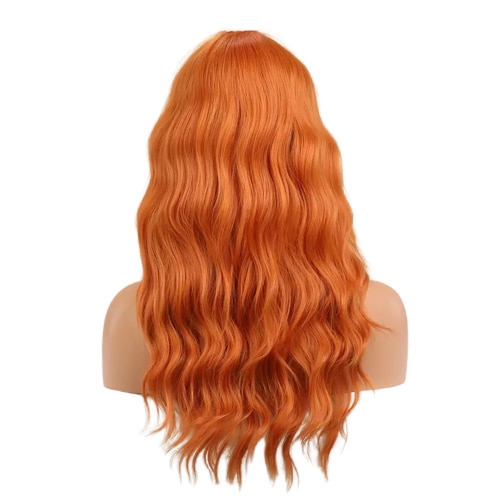 Peruca Daira-Shop Roscata Morcov Portocalie cu Breton si Par cret - eMAG.ro