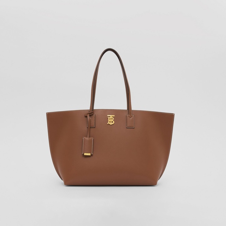 Monogram motívum bőr táska barna