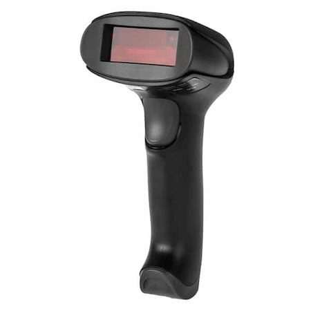 Cititor coduri de bare portabil 1D, 2D GLIMATECH, Cititor coduri QR cu laser, Portabil, Conexiune bluetooth Android, IOS, Windows, Conexiune wireless, Reincarcabil USB, Negru, Suport inclus