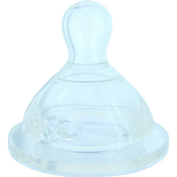 Tetine Primii Pasi cu gat larg, curgere medie, 2 buc/blister