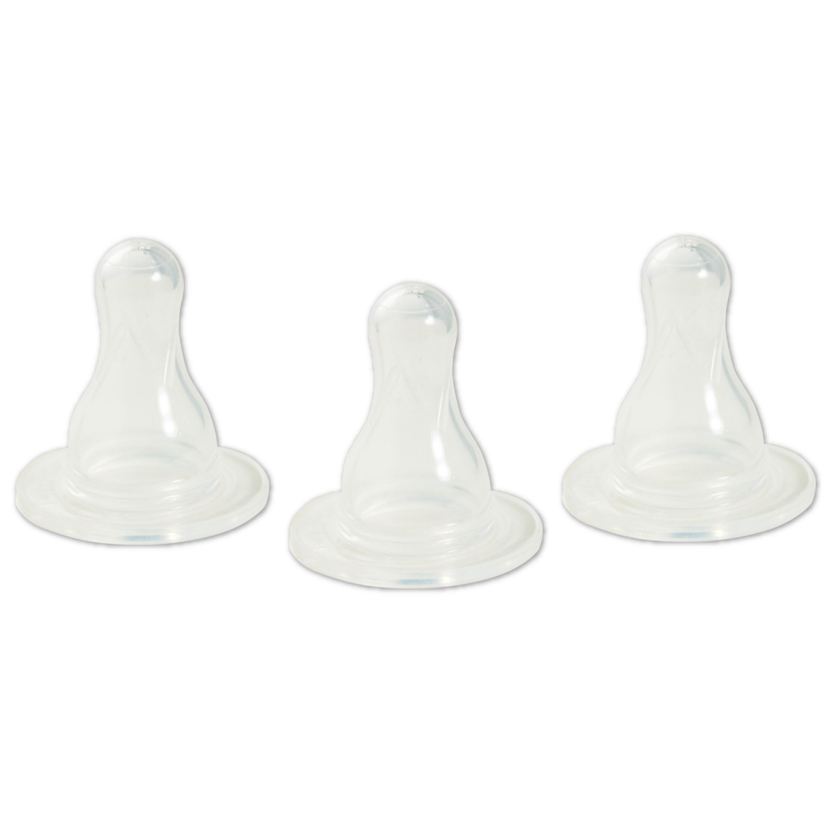 Tetine silicon Primii Pasi curgere lenta, 3 buc/blister