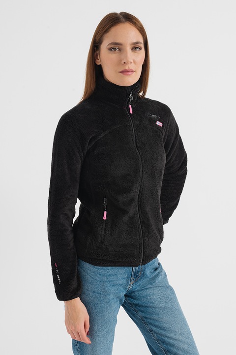 Geographical Norway, Плюшен суитшърт Upalenco с цип, Черен