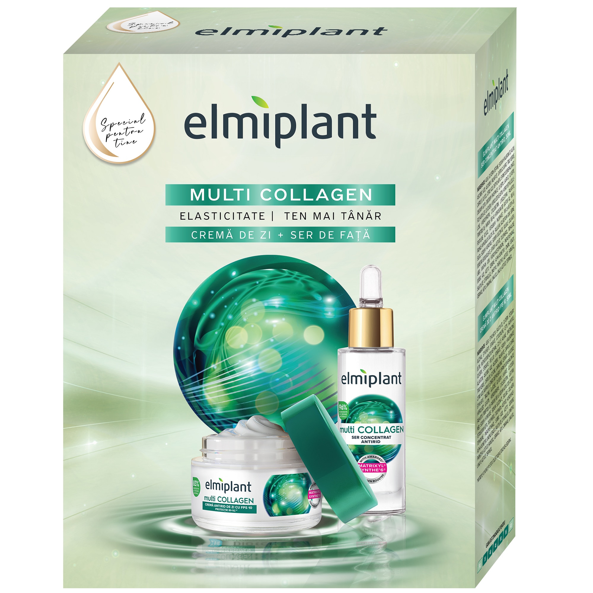 Set cadou Elmiplant Multi Collagen: Crema de zi, 50 ml + Serum pentru fata, 30 ml