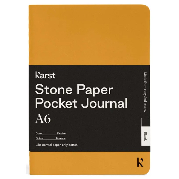 Caiet A6 - Pocket, Flexible, Blank - Turmeric