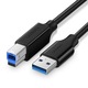 USB 3.0 AB кабел за принтер, UGREEN, 1m, черен