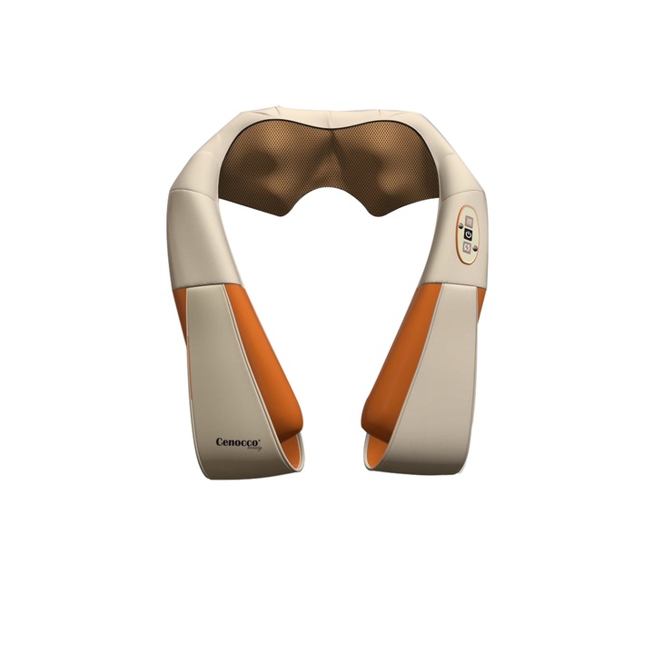 Nyak és váll masszírozó masszázs készülék, bézs, Cenocco, CC-9042