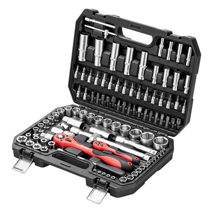 Комплект инструменти MTX, 1/2", 1/4", CrV, Пластмасова кутия, 108 бр