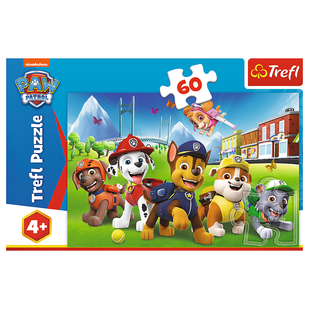 Puzzle Trefl - Paw Patrol, Catelusii in iarba, 60 piese - eMAG.ro