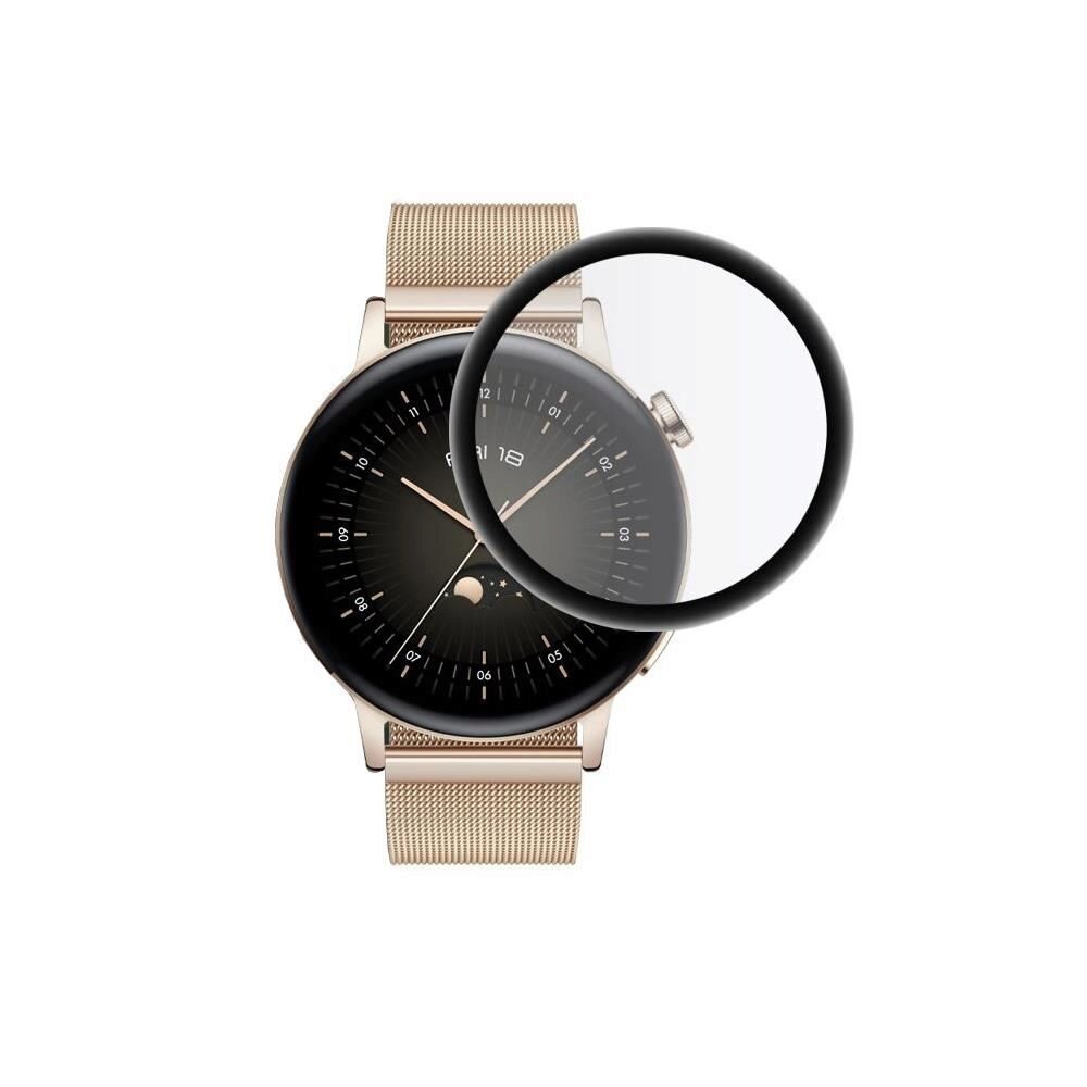 Folie ecran Hofi Hybrid, pentru Huawei Watch GT 3 42 mm, Structura hibrida, 7H, 0.3 mm, Negru