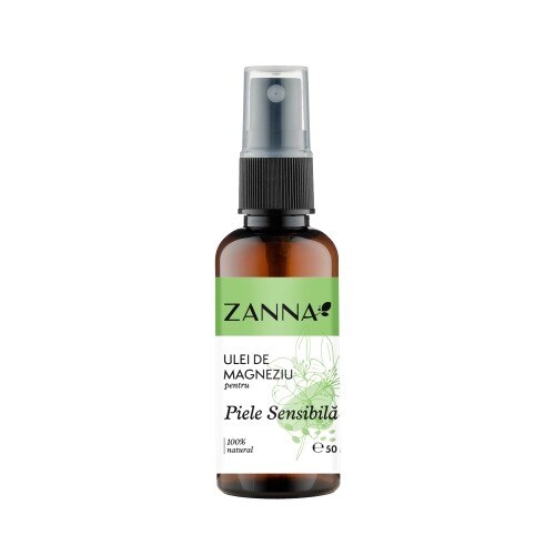 Ulei de magneziu, pentru piele sensibila, 50ml, Zanna