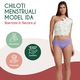 Chiloti menstruali reutilizabili din bumbac organic FEMIEKO, model IDA, absorbtie ridicata, culoare mov, marimea XS