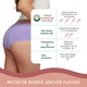 Chiloti menstruali reutilizabili din bumbac organic FEMIEKO, model IDA, absorbtie ridicata, culoare mov, marimea XS