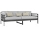 Pat de zi vidaXL, gri, 203,5 x 86 x 69,5 cm, lemn masiv de pin