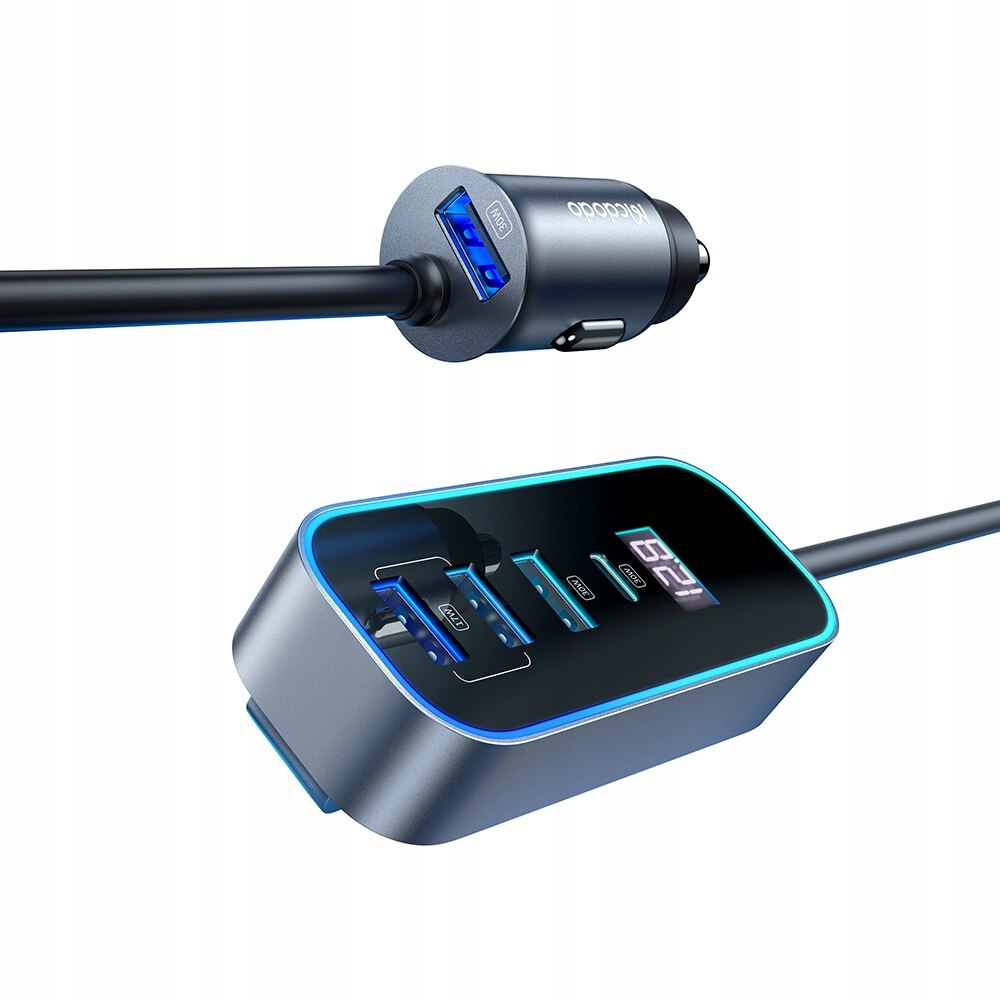 Incarcator auto, iesire USB, USB-C PD, 107W afisaj LED, Mcdodo - eMAG.ro