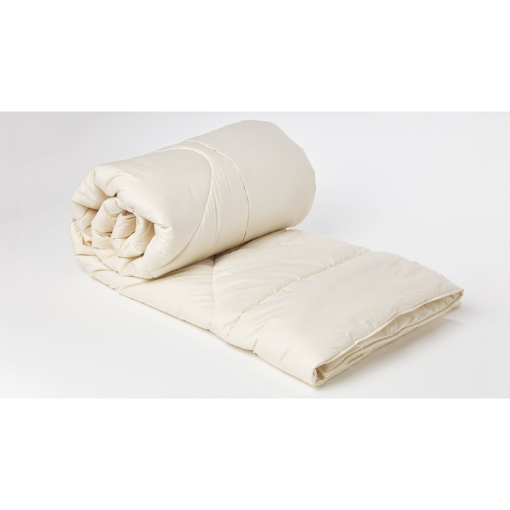 Plapuma Confort Merino - Iarna N5, 160x200 cm, umplutura Lana Merinos si invelis Bumbac Organic
