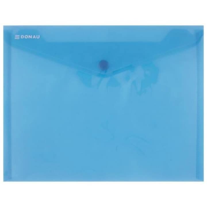 Set Mape din plastic DONAU cu capsa C5, 180 microni, albastru 10 buc