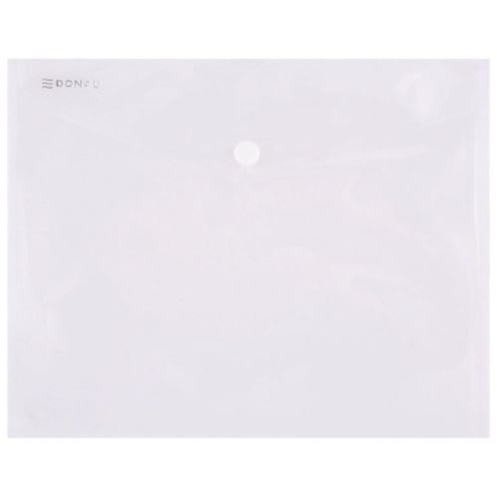 Set Mapa din plastic cu capsa C5, 180 microni, transparent DONAU 10buc