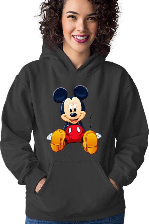 Hanorac dama Mickey Mouse Cartoon American Studios, Negru