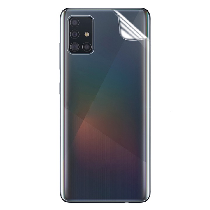 Folie InvisiFlex Spate compatibila cu HTC U11, Full Glue, Full Cover, Silicon hydrogel regenerabil, SlimLine NanoShield, Transparenta