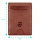 Мъжки портфейл от естествена кожа, James Hawk, Защита против кражба, 11x8x1.2 см, Светлокафяв