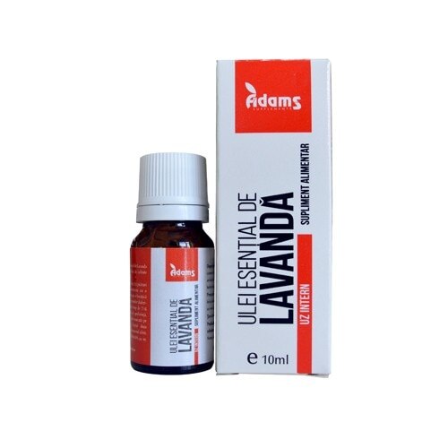 Ulei esential de Lavanda 10ml uz intern, Adams Supplements