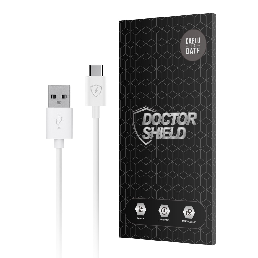Cablu Doctor Shield, Incarcare-Sincronizare, USB - Type C, 1 Metru ...