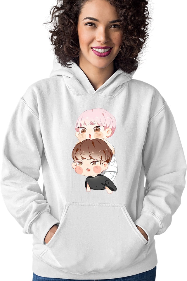 Hanorac dama Seventeen K-pop Chibi Army The8 DK Kim Mingyu, alb