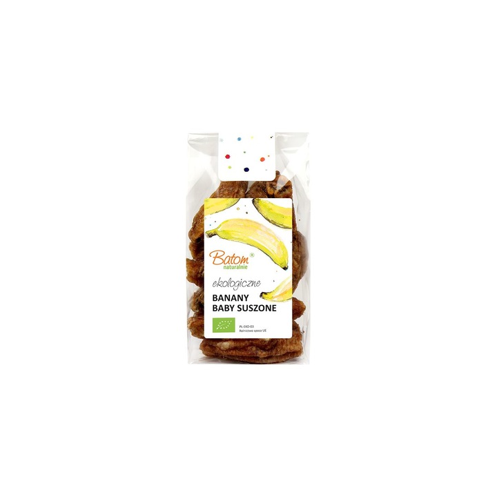 Baby banane uscate ecologice, Batom Bio, 100g