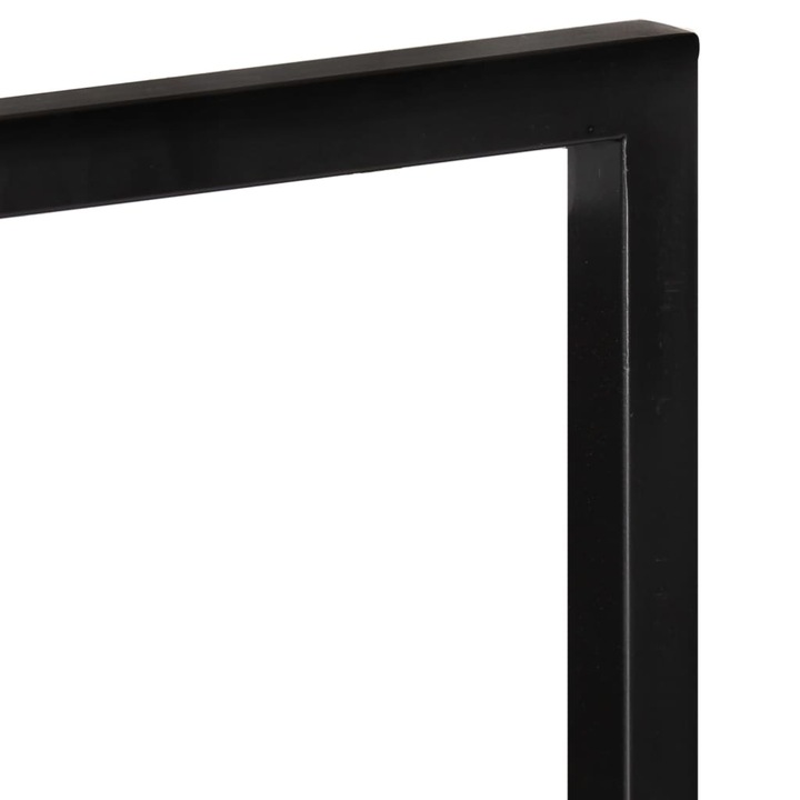 2 darab tömör akácfa és acél falipolc 25 x 25 x 75 cm