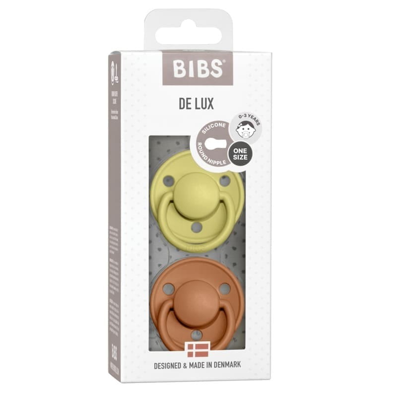 Set 2 suzete De Lux, BIBS, Silicon, 036 luni, Galben/Maro eMAG.ro