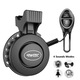 Claxon electronic Bicicleta, NAXSIR, 4 moduri sonerii, cu telecomanda, 120dB, rezistent la apa, cu acumulator 280mAh, Negru