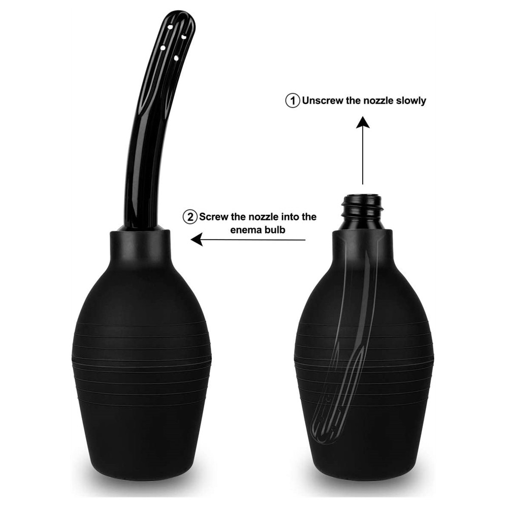Иригатор за клизма, Силиконов, Черен - eMAG.bg