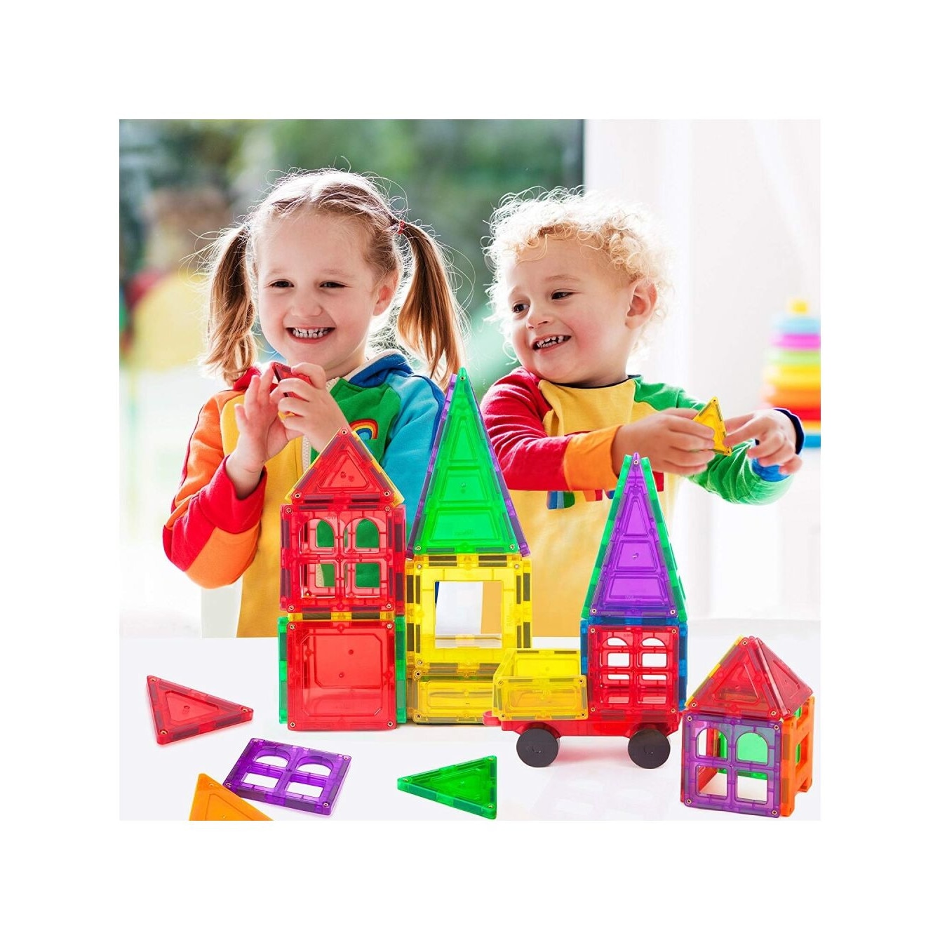 Интелигентен конструктор MAGNETIC CONSTRUCTION idealSTORE, Включва 106 ...
