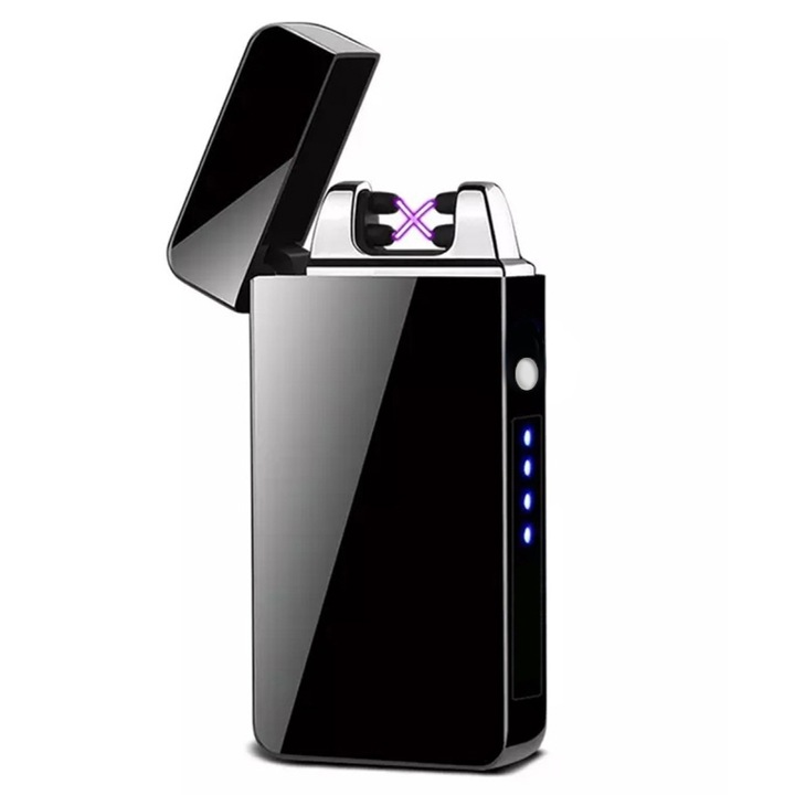 Bricheta electrica Luxury cu senzor de amprenta, zinc, Gonga® Negru