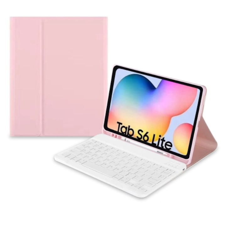 Калъф TECH-PROTECT Smartcase, SC Pen, Keyboard за Samsung Galaxy Tab S6 Lite 10.4" 2020 / 2022, Pink
