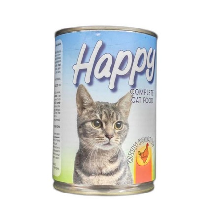 Храна за котки Happy Poultry 415 гр - eMAG.bg
