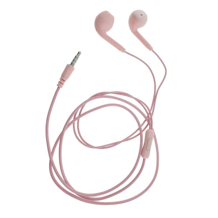 Слушалки с кабел Bibilel, жак 3,5 мм, убийствен бас, розови, TCL-BBL6392